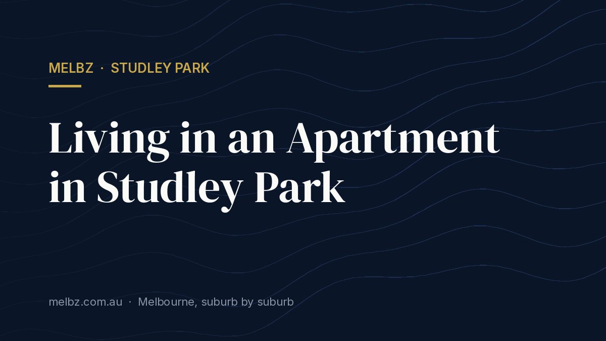 Title card: Living in an Apartment in Studley Park
