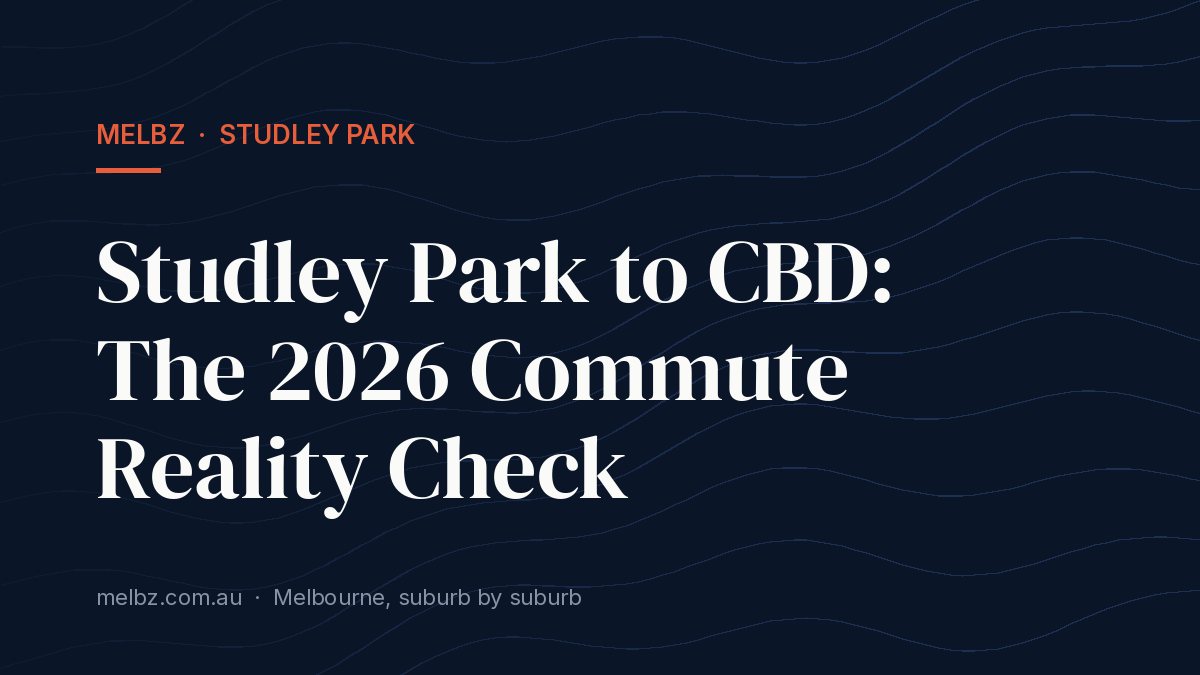 Title card: Studley Park to CBD: The 2026 Commute Reality Check