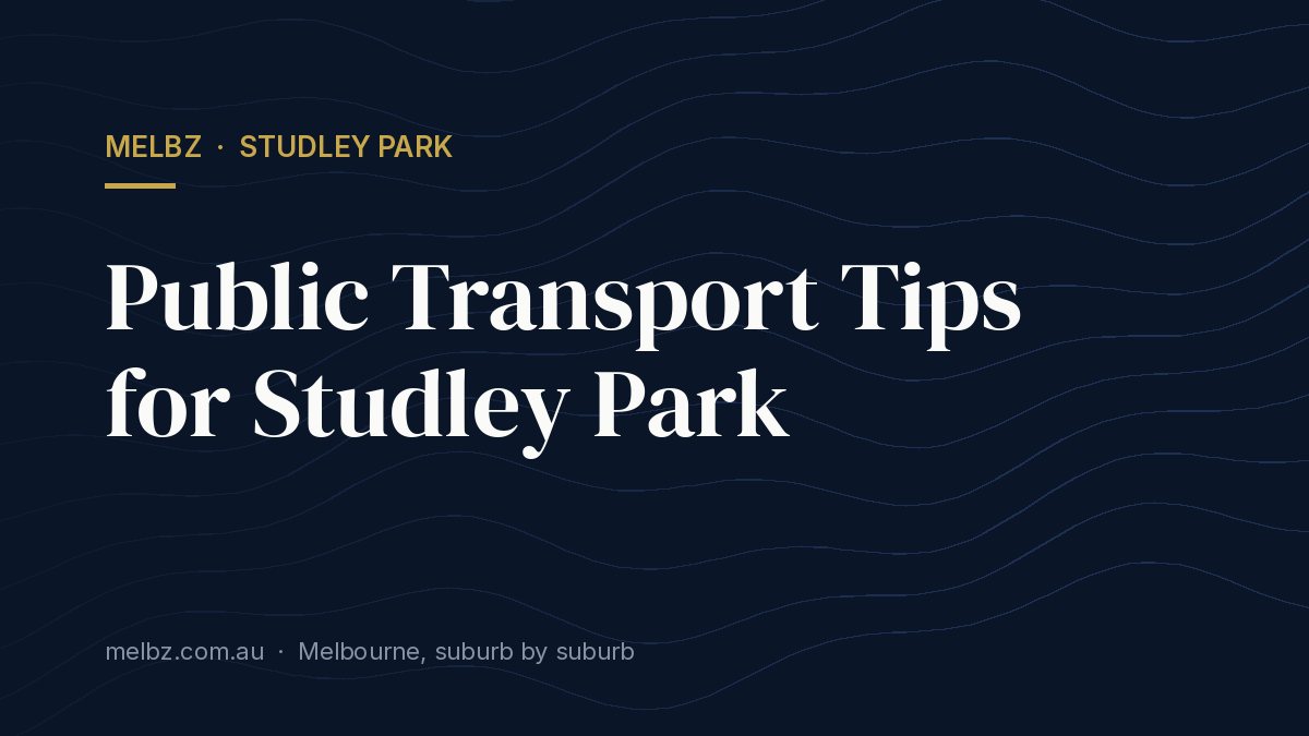 Title card: Public Transport Tips for Studley Park