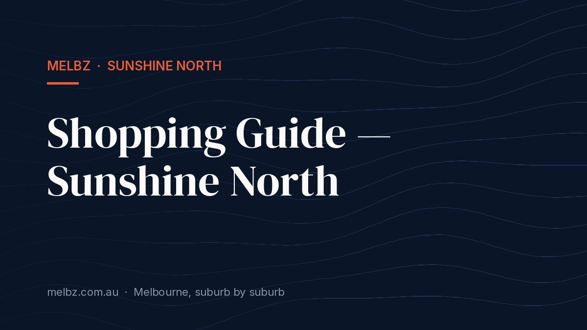 Title card: Shopping Guide — Sunshine North