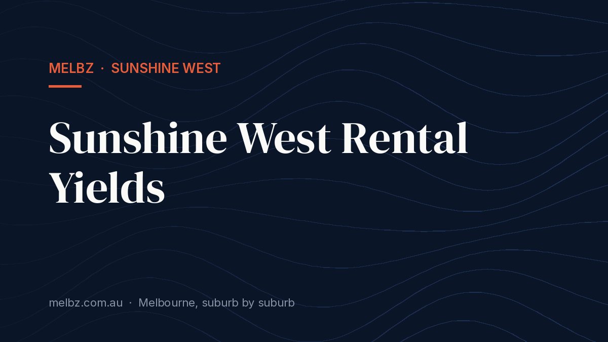 Title card: Sunshine West Rental Yields