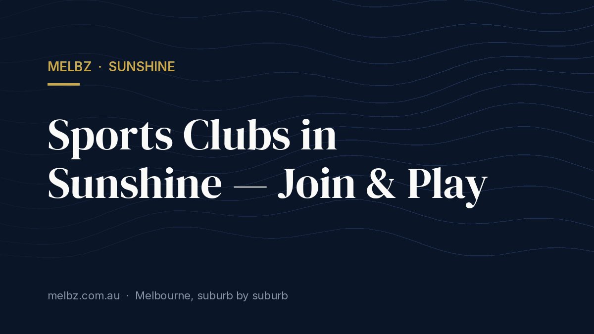 Title card: Sports Clubs in Sunshine — Join & Play
