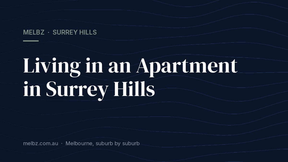 Title card: Living in an Apartment in Surrey Hills