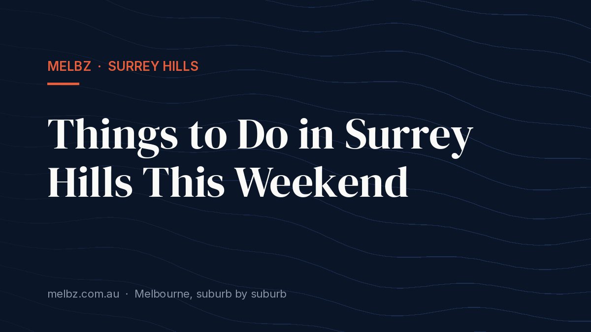 Title card: Things to Do in Surrey Hills This Weekend