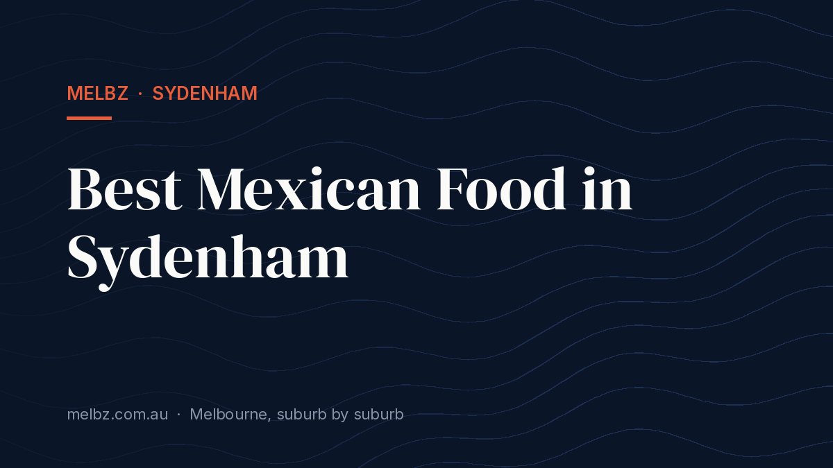 Title card: Best Mexican Food in Sydenham
