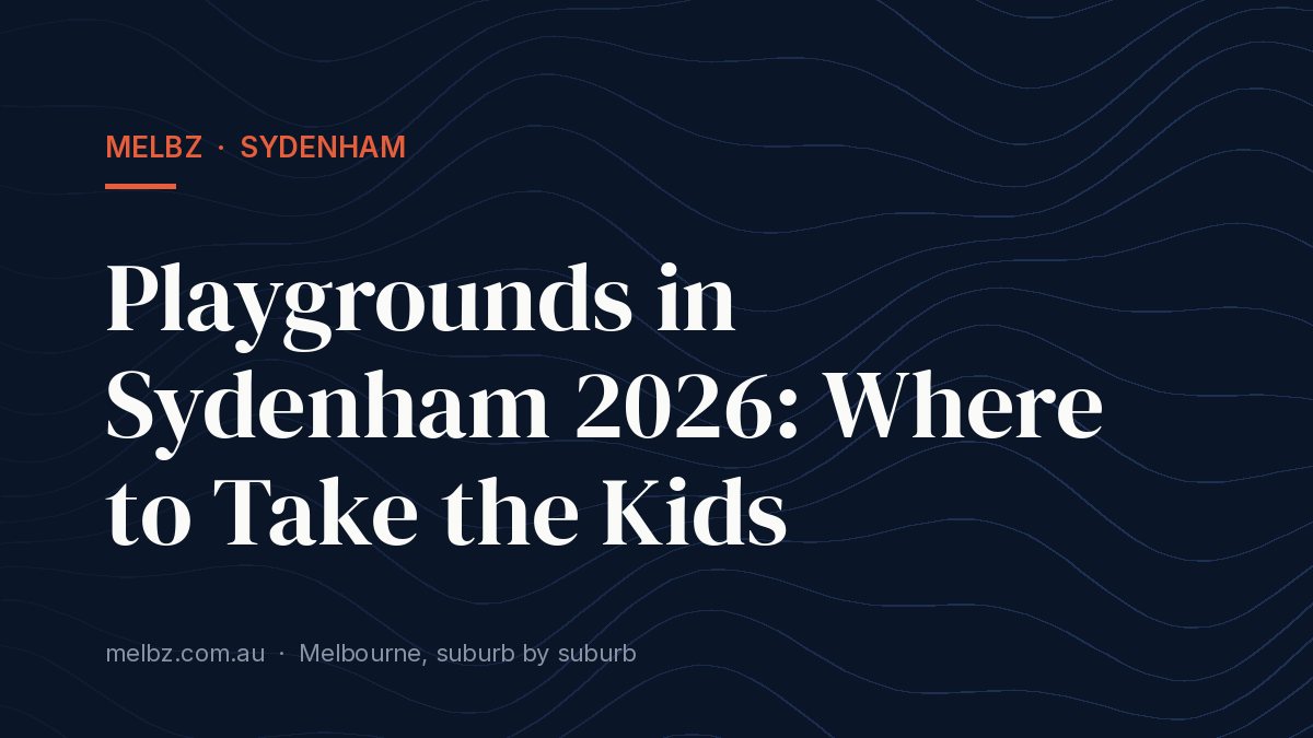 Title card: Playgrounds in Sydenham 2026: Where to Take the Kids