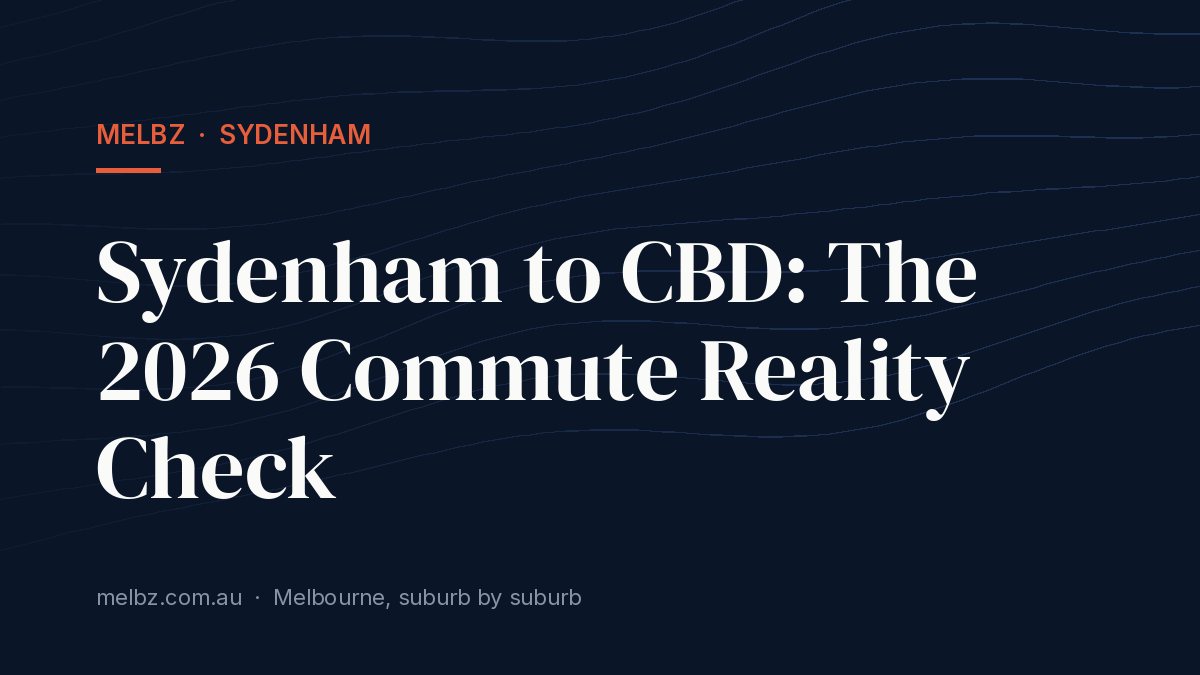 Title card: Sydenham to CBD: The 2026 Commute Reality Check