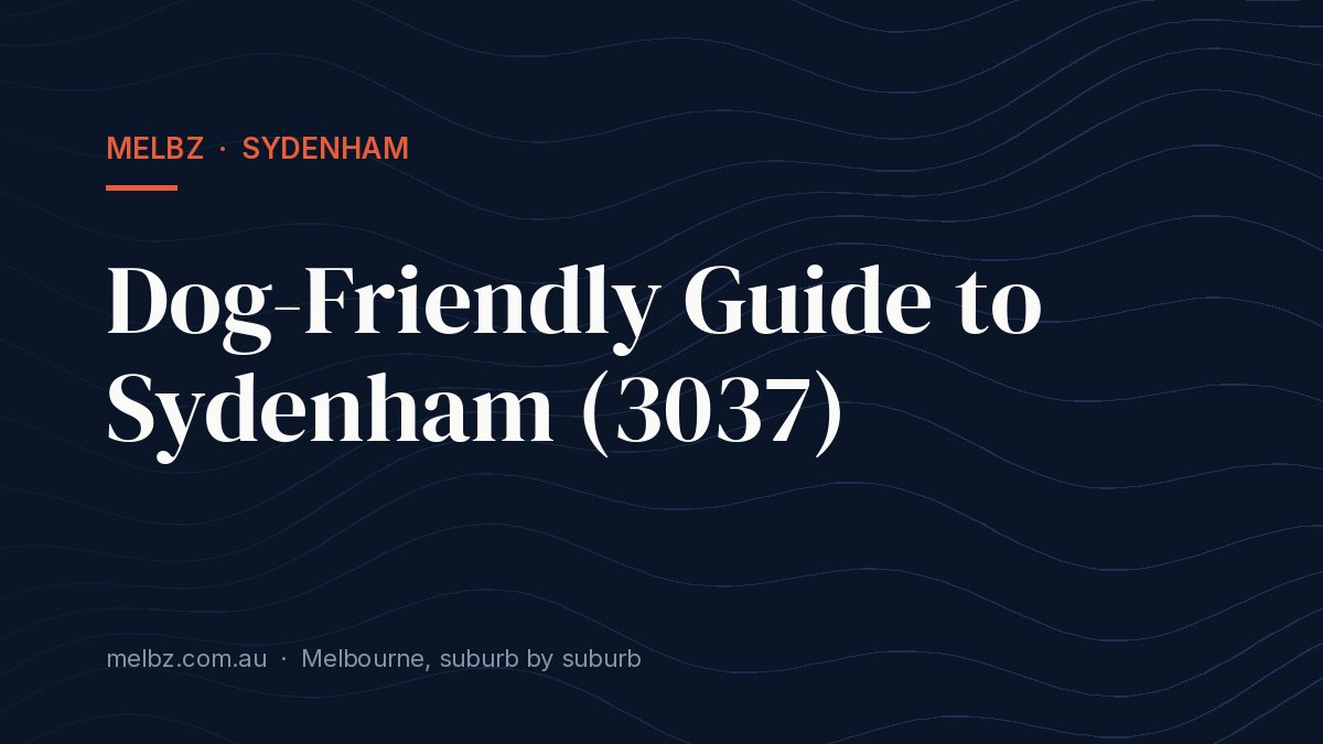 Title card: Dog-Friendly Guide to Sydenham (3037)