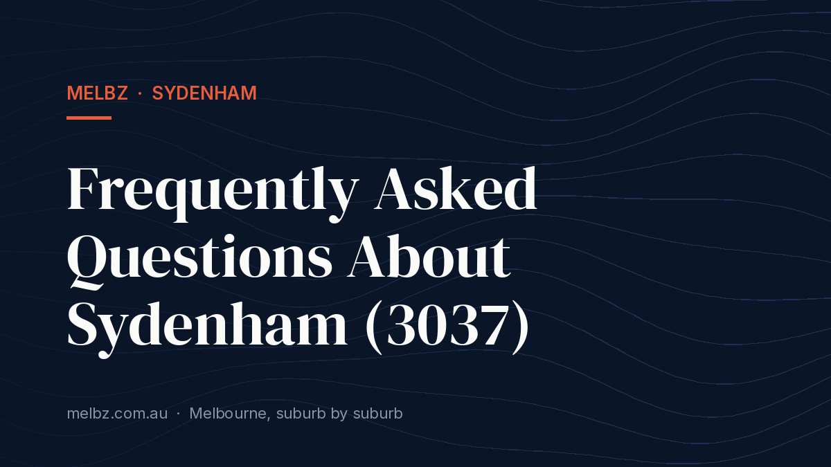 Title card: Frequently Asked Questions About Sydenham (3037)