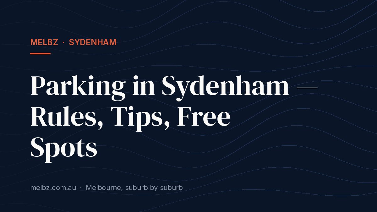 Title card: Parking in Sydenham — Rules, Tips, Free Spots