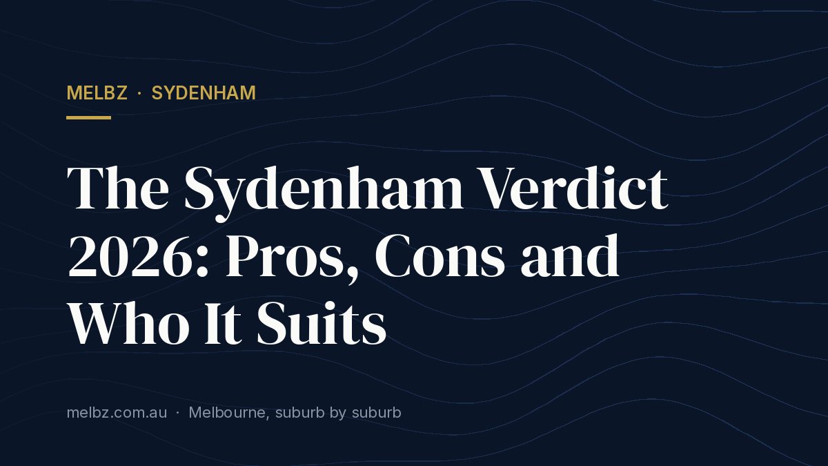 Title card: The Sydenham Verdict 2026: Pros, Cons and Who It Suits