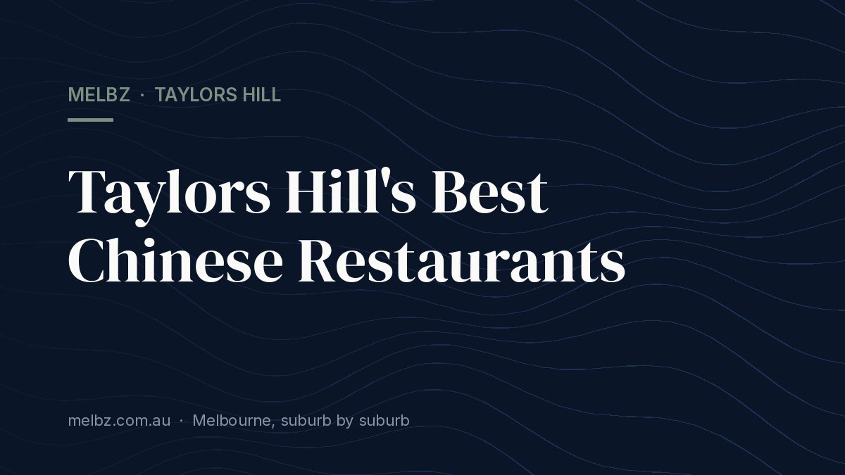 Title card: Taylors Hill's Best Chinese Restaurants