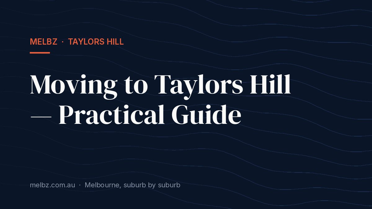 Title card: Moving to Taylors Hill — Practical Guide