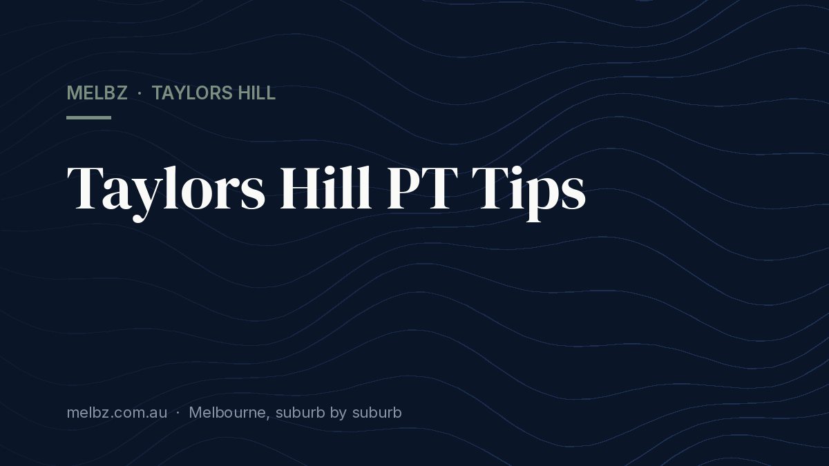 Title card: Taylors Hill PT Tips