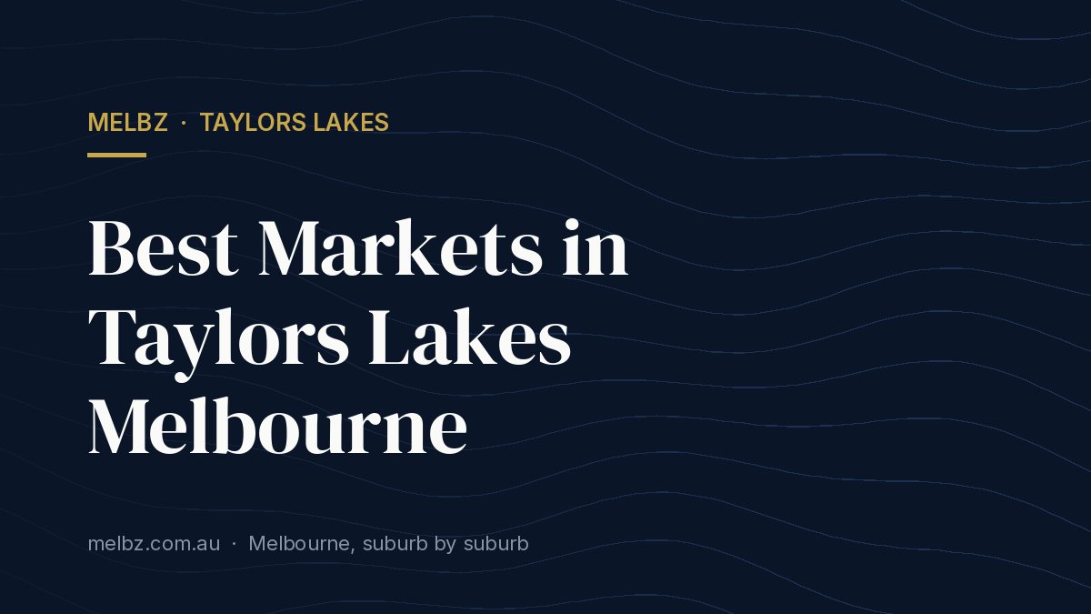 Title card: Best Markets in Taylors Lakes Melbourne