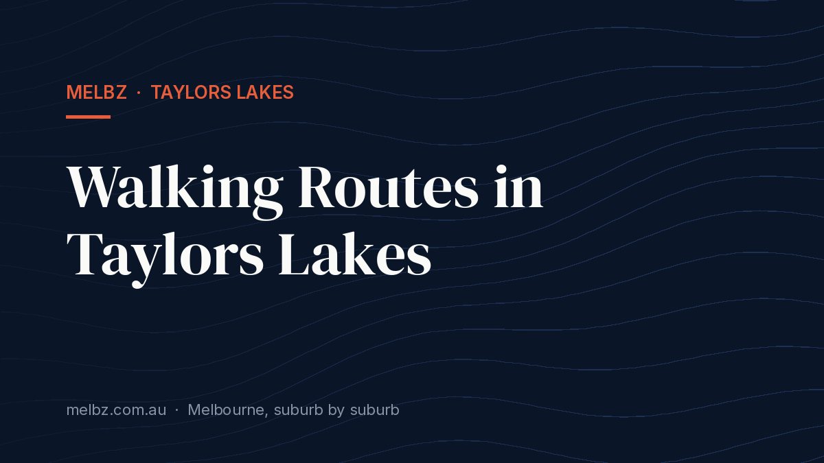 Title card: Walking Routes in Taylors Lakes