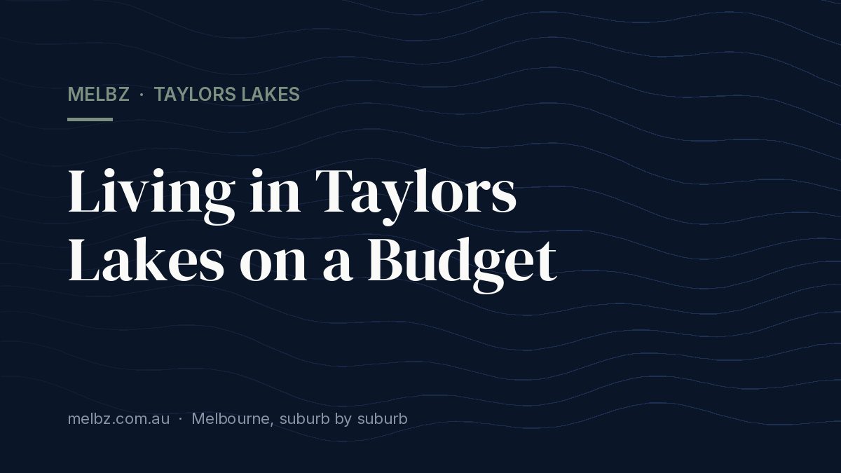 Title card: Living in Taylors Lakes on a Budget