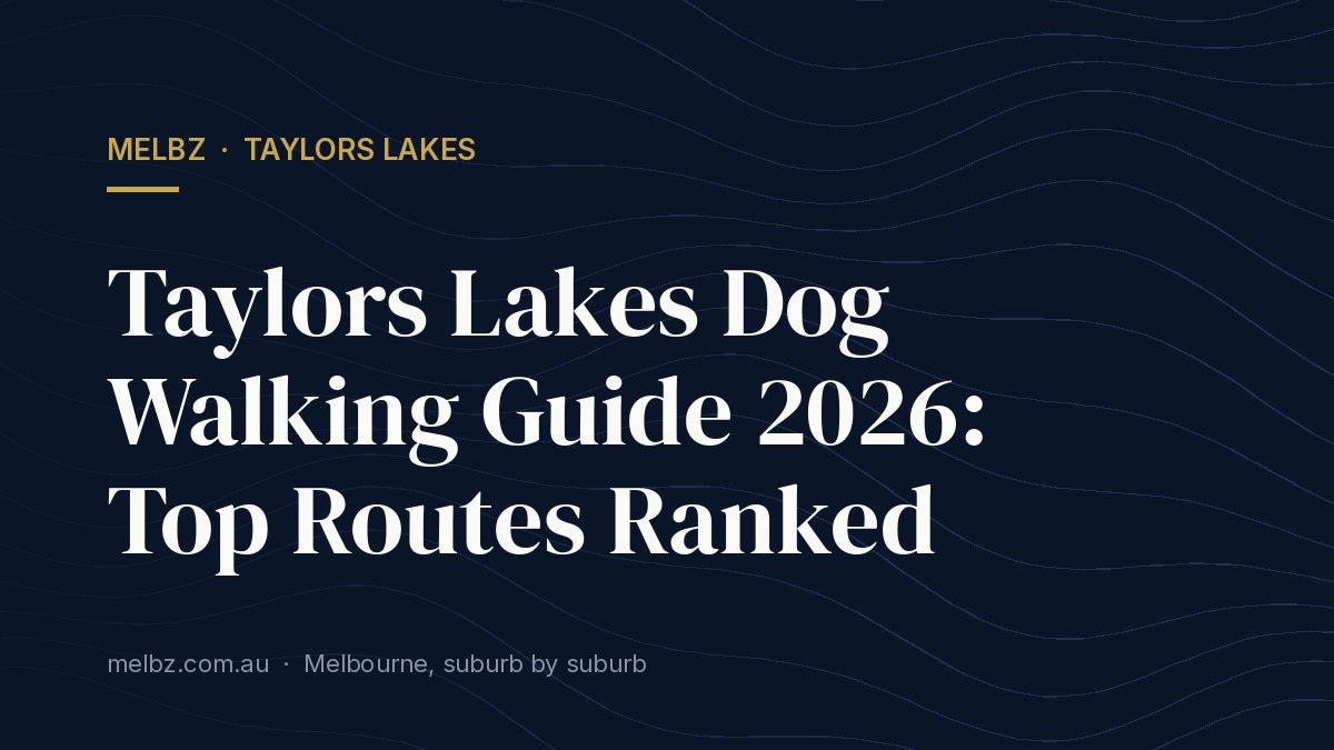 Title card: Taylors Lakes Dog Walking Guide 2026: Top Routes Ranked