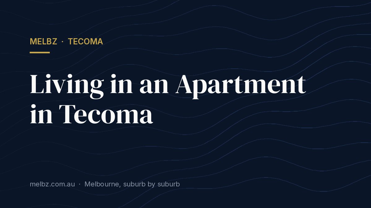 Title card: Living in an Apartment in Tecoma