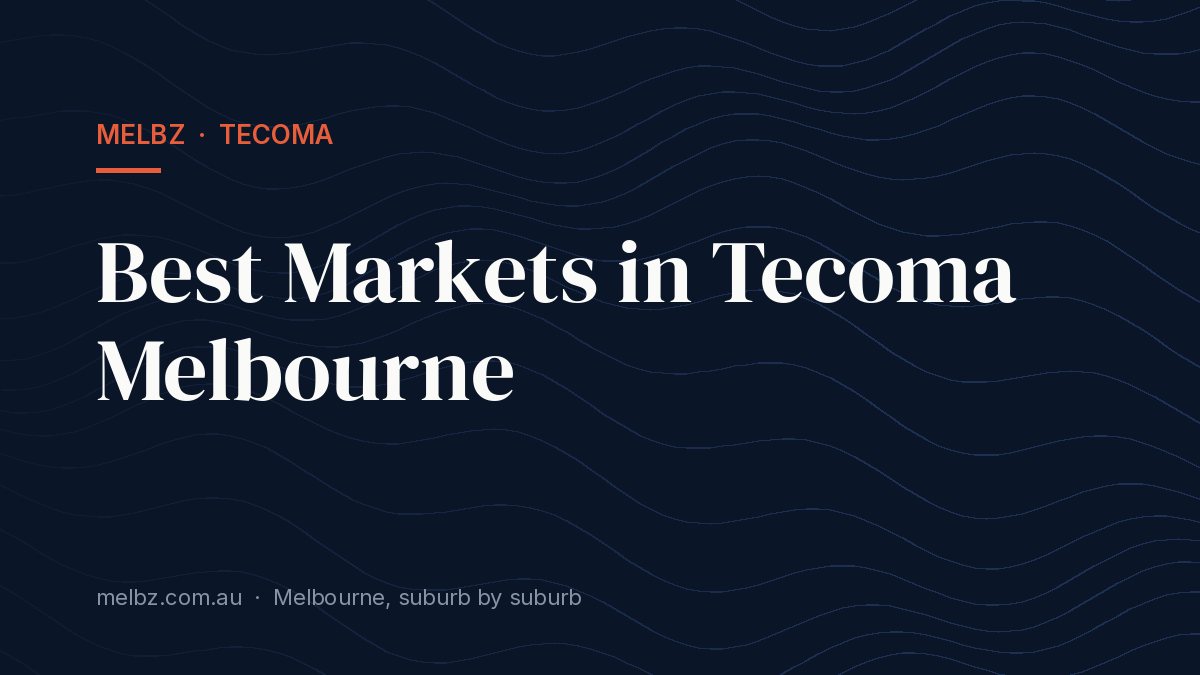 Title card: Best Markets in Tecoma Melbourne