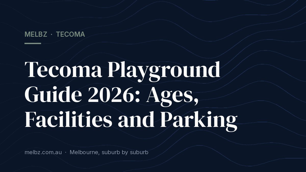 Title card: Tecoma Playground Guide 2026: Ages, Facilities and Parking
