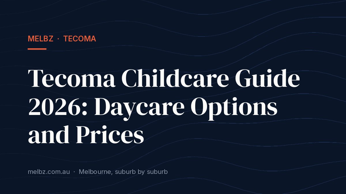 Title card: Tecoma Childcare Guide 2026: Daycare Options and Prices