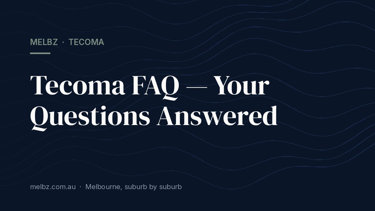 Living in an Apartment in Tecoma