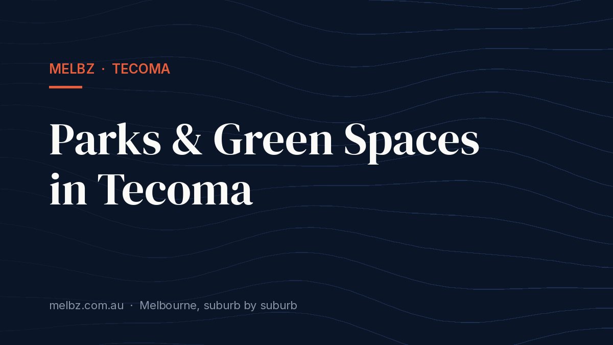 Title card: Parks & Green Spaces in Tecoma