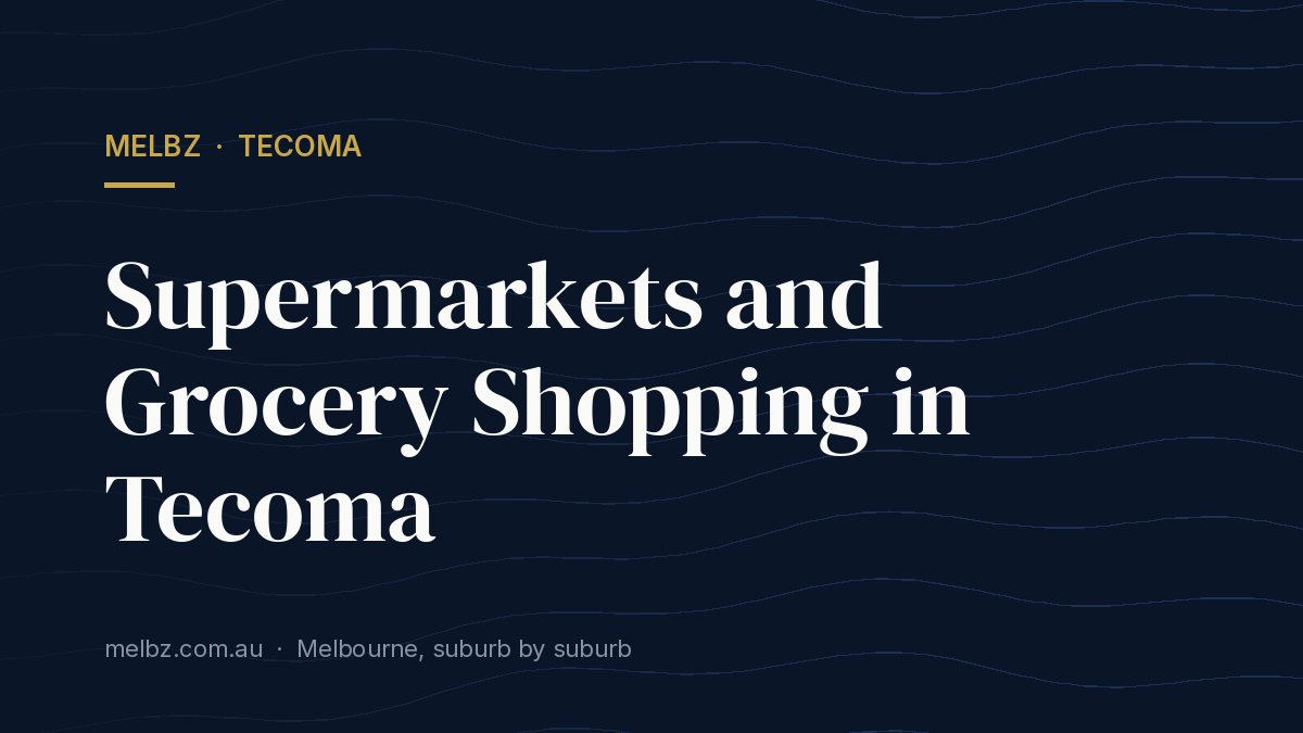 Title card: Supermarkets and Grocery Shopping in Tecoma