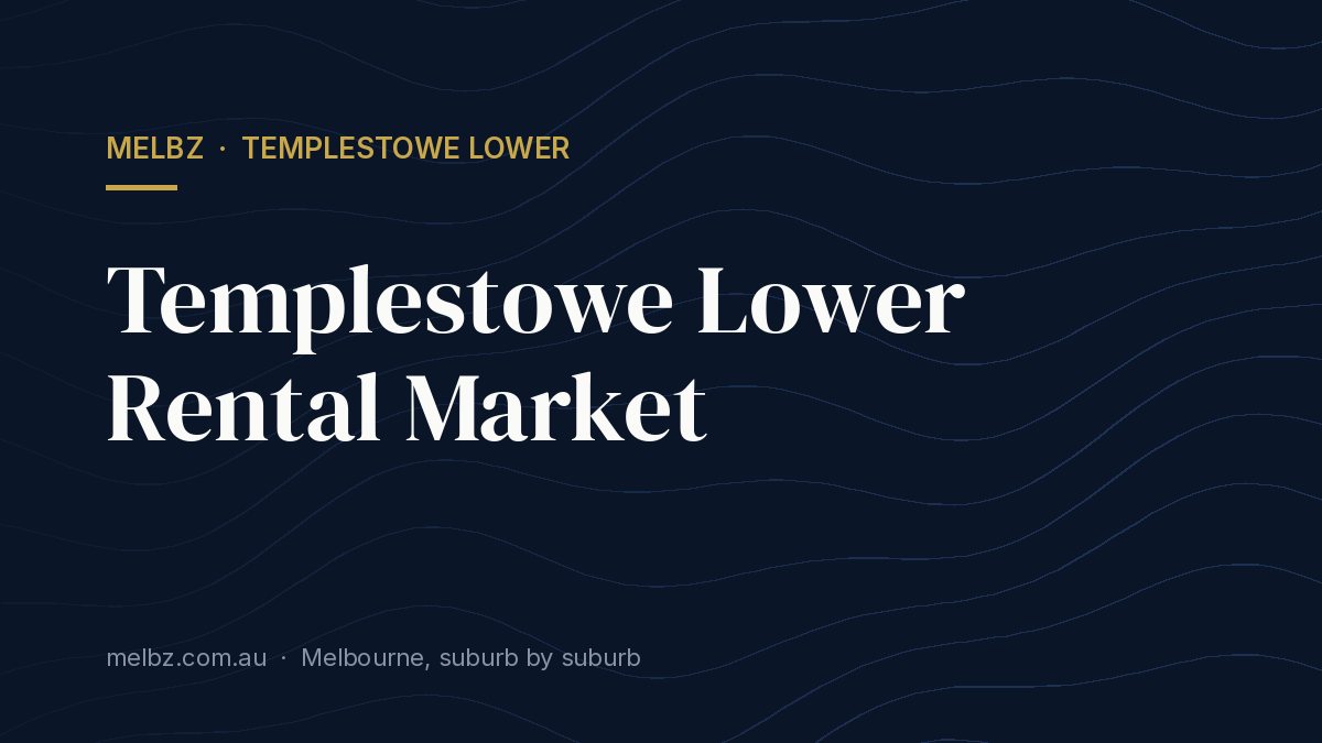 Title card: Templestowe Lower Rental Market