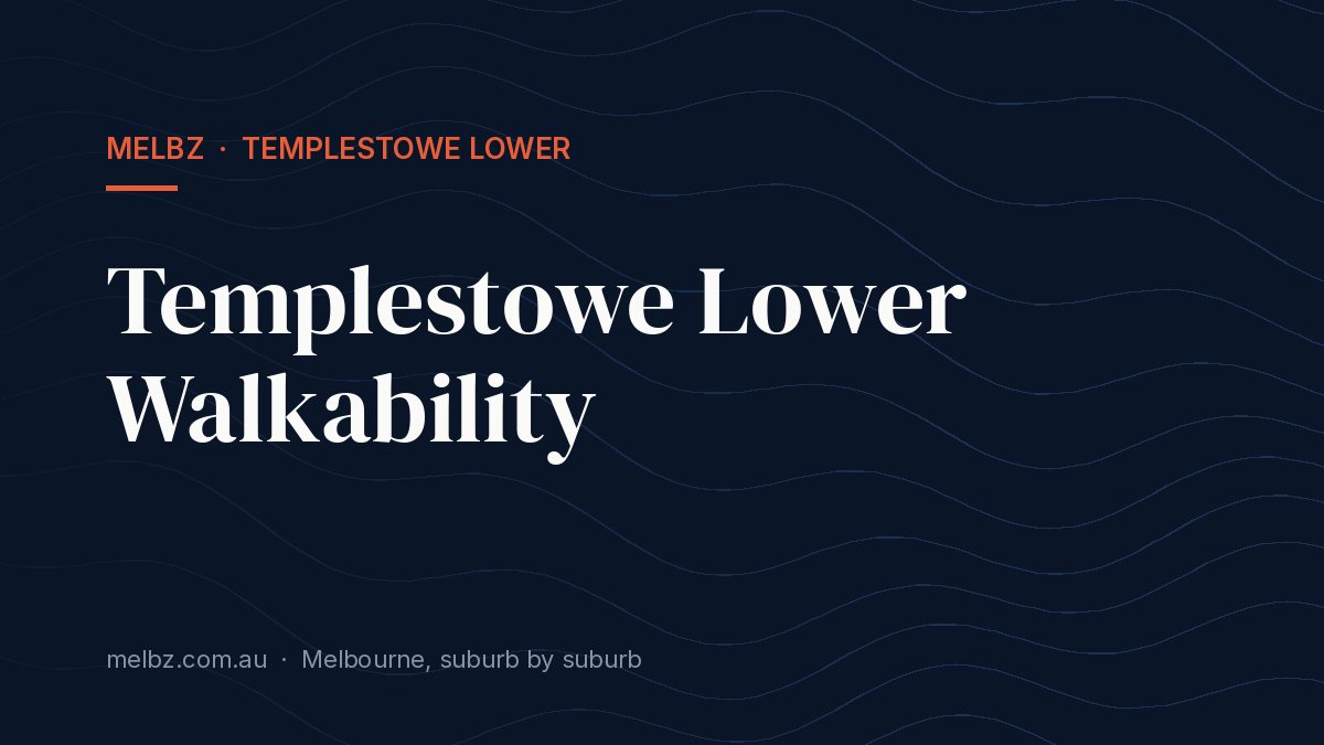 Title card: Templestowe Lower Walkability