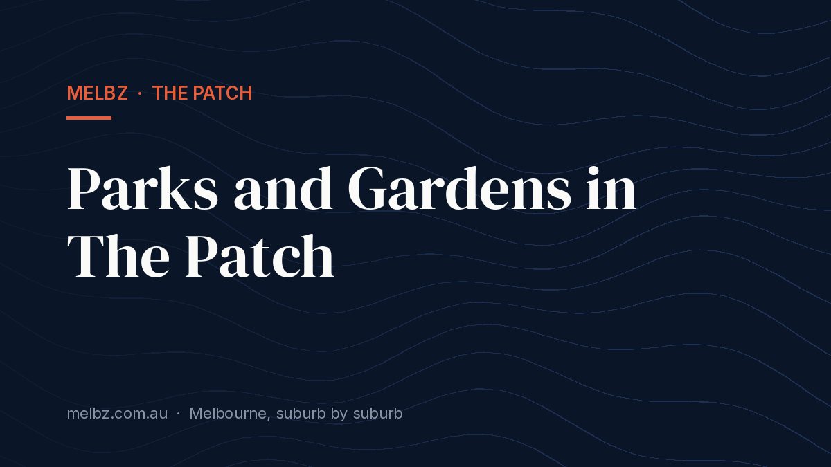Title card: Parks and Gardens in The Patch