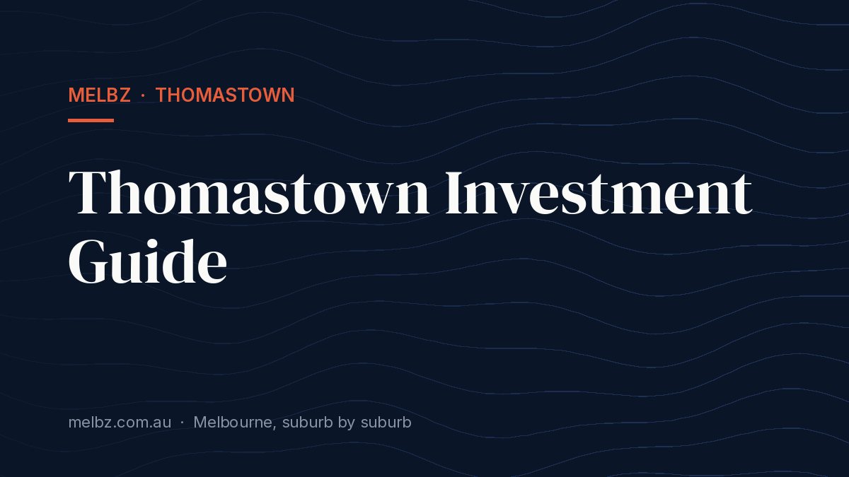 Title card: Thomastown Investment Guide