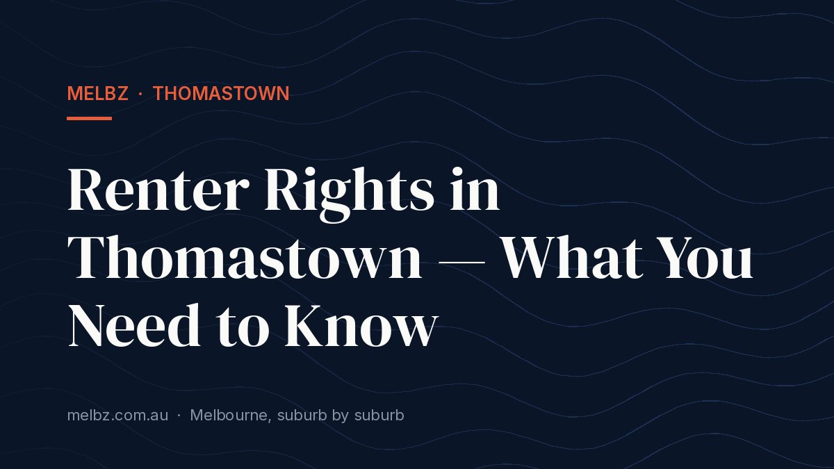 Title card: Renter Rights in Thomastown — What You Need to Know