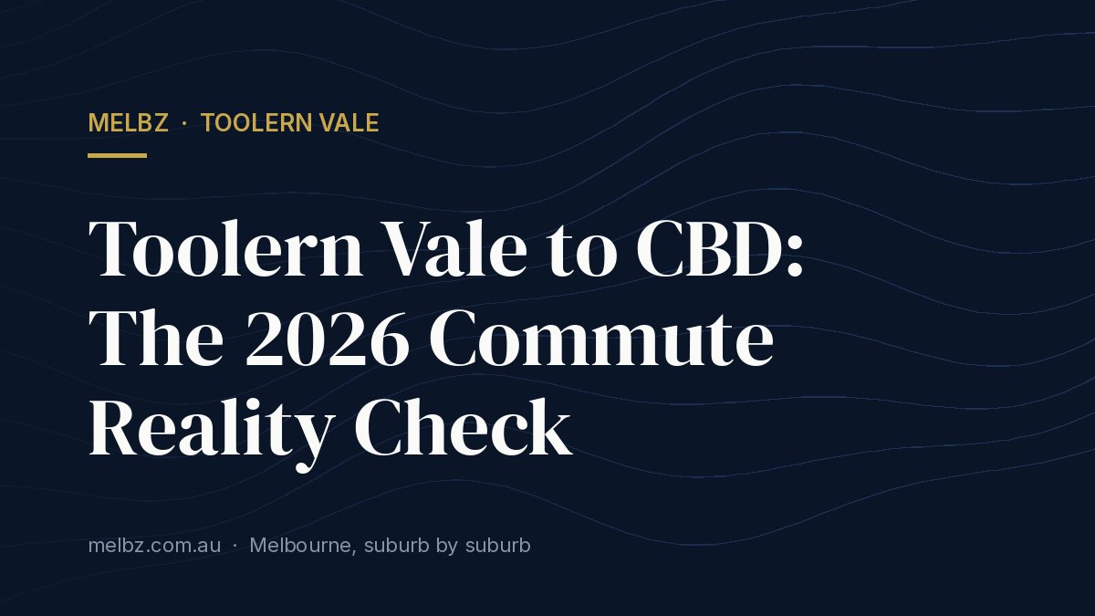 Title card: Toolern Vale to CBD: The 2026 Commute Reality Check