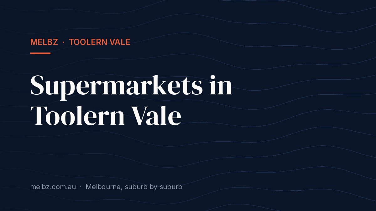Title card: Supermarkets in Toolern Vale