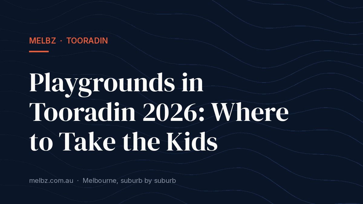Title card: Playgrounds in Tooradin 2026: Where to Take the Kids