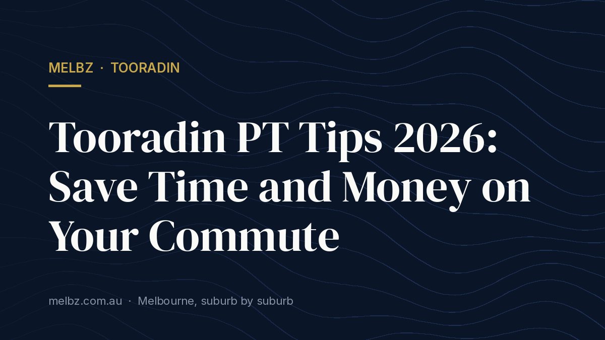 Title card: Tooradin PT Tips 2026: Save Time and Money on Your Commute