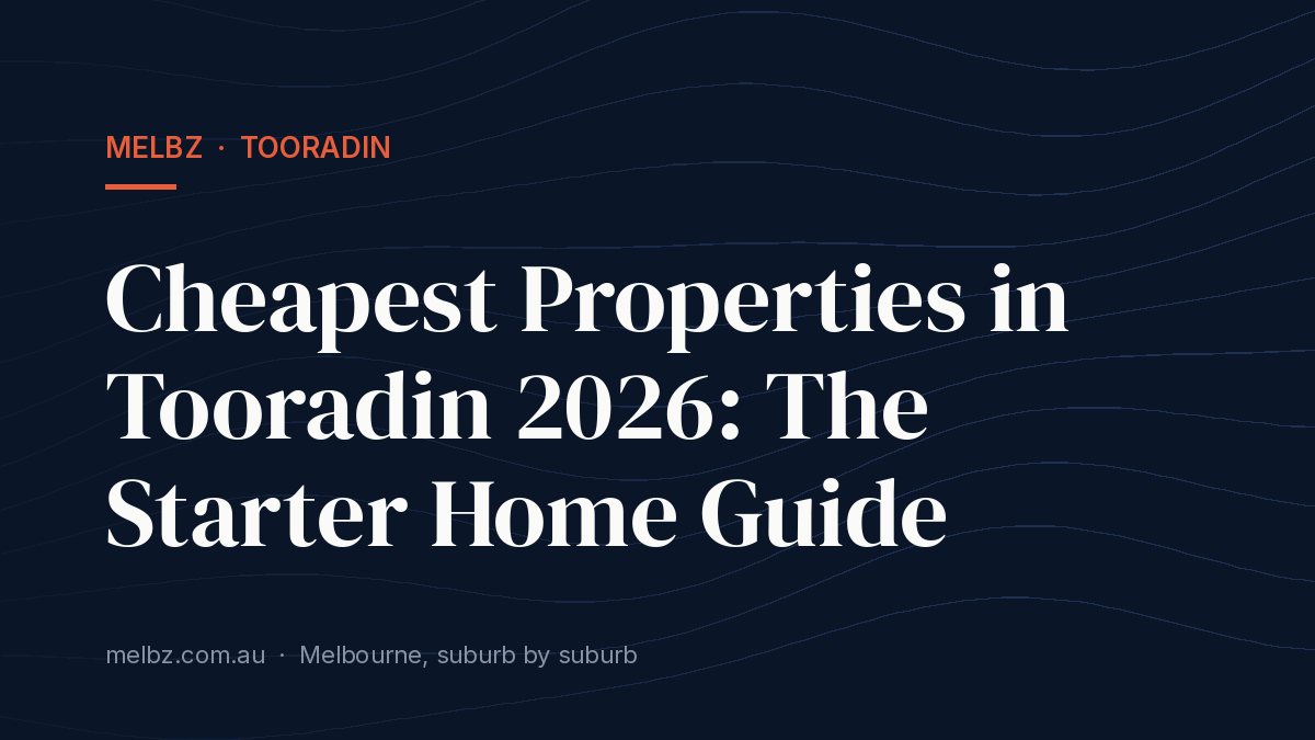 Title card: Cheapest Properties in Tooradin 2026: The Starter Home Guide