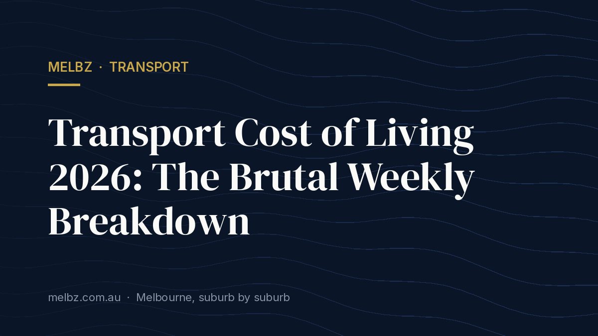 Title card: Transport Cost of Living 2026: The Brutal Weekly Breakdown