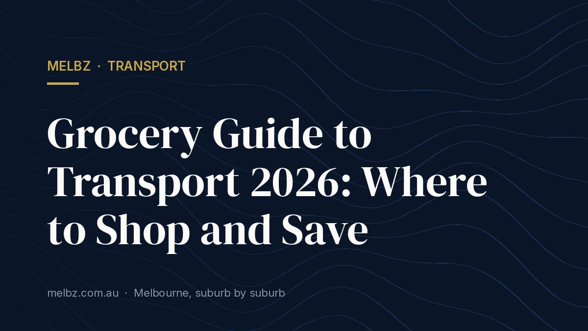 Title card: Grocery Guide to Transport 2026: Where to Shop and Save