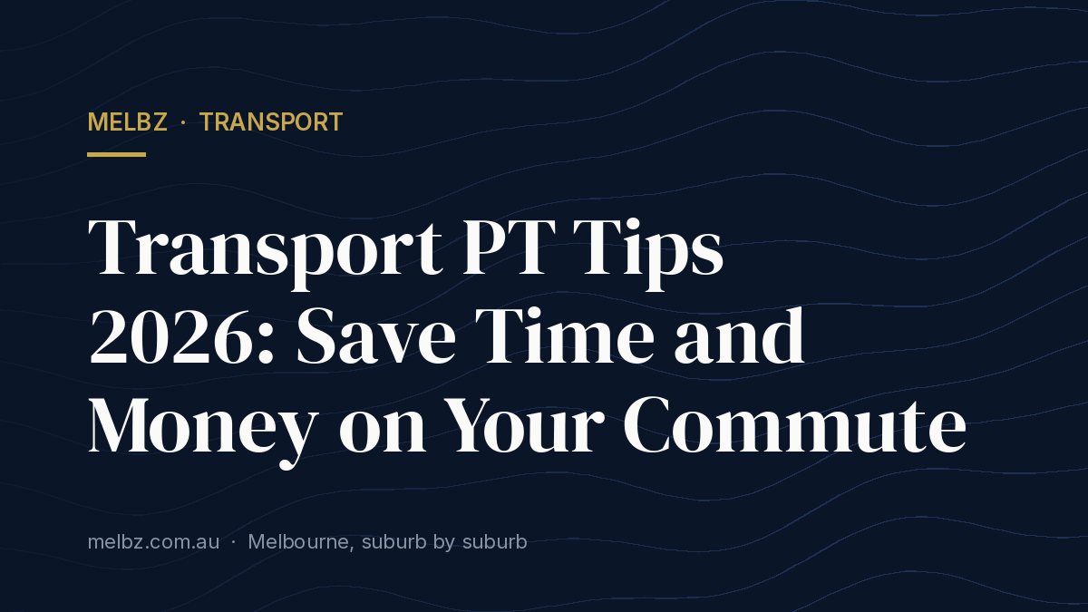 Title card: Transport PT Tips 2026: Save Time and Money on Your Commute