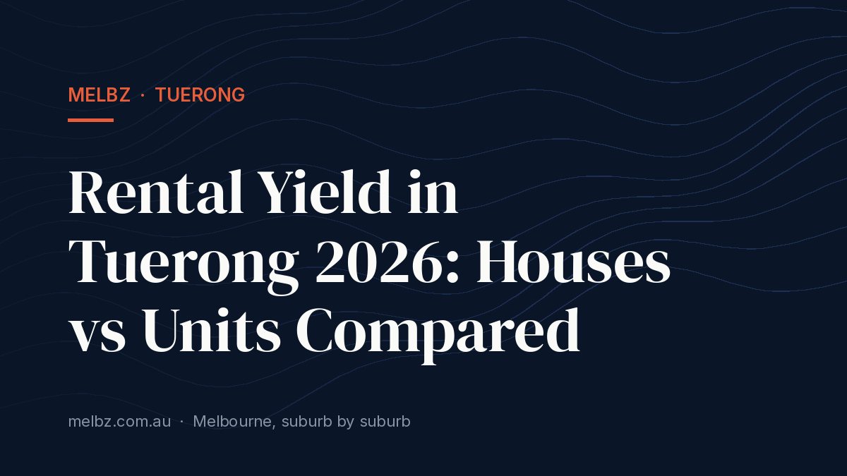 Title card: Rental Yield in Tuerong 2026: Houses vs Units Compared