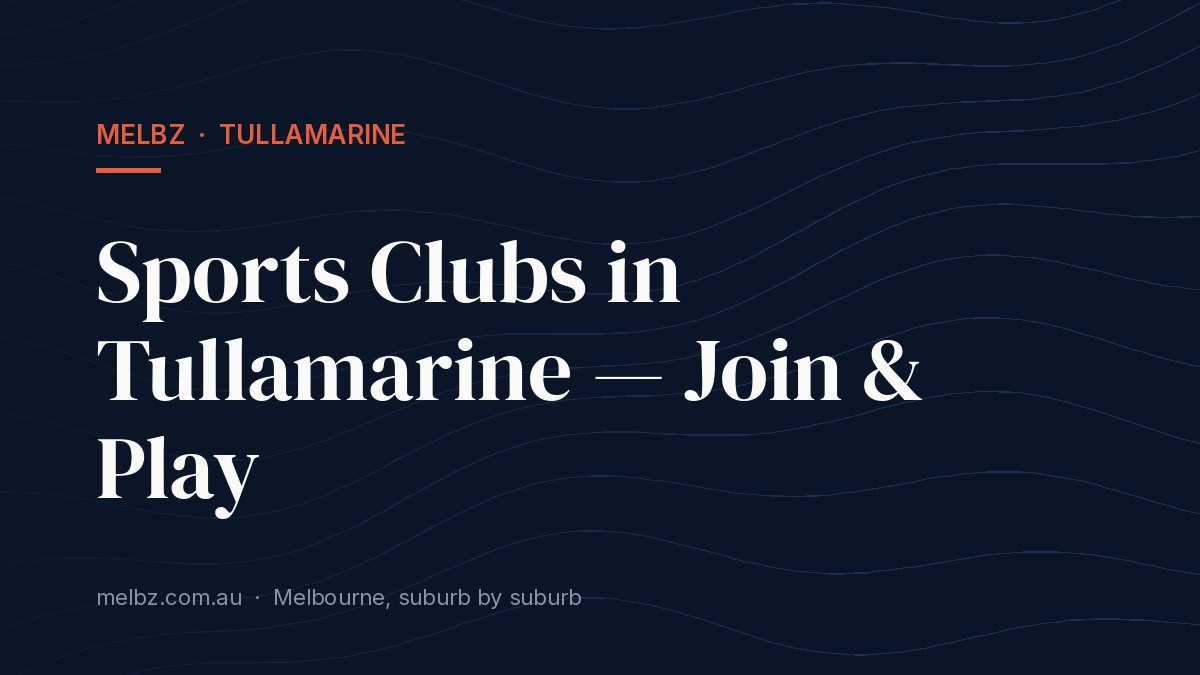 Title card: Sports Clubs in Tullamarine — Join & Play