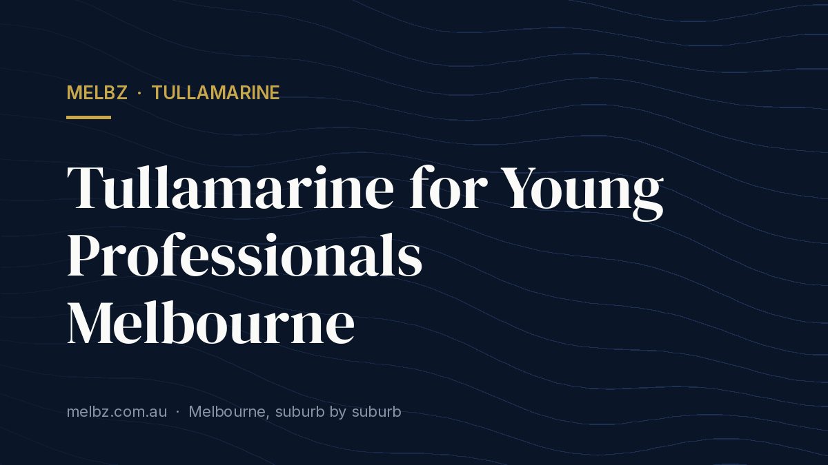Title card: Tullamarine for Young Professionals Melbourne