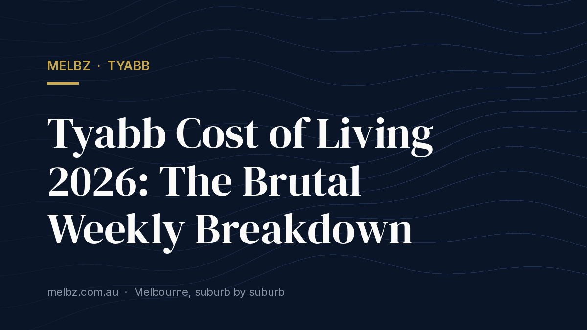 Title card: Tyabb Cost of Living 2026: The Brutal Weekly Breakdown
