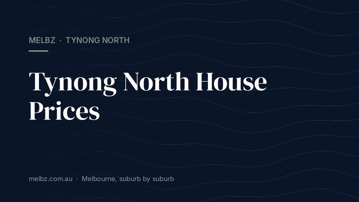 Title card: Tynong North House Prices