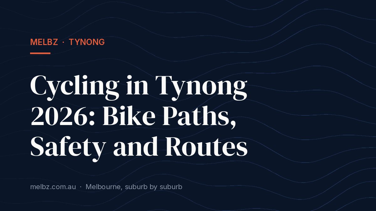 Title card: Cycling in Tynong 2026: Bike Paths, Safety and Routes