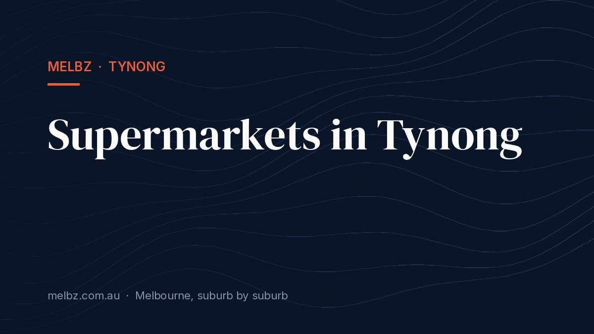 Title card: Supermarkets in Tynong
