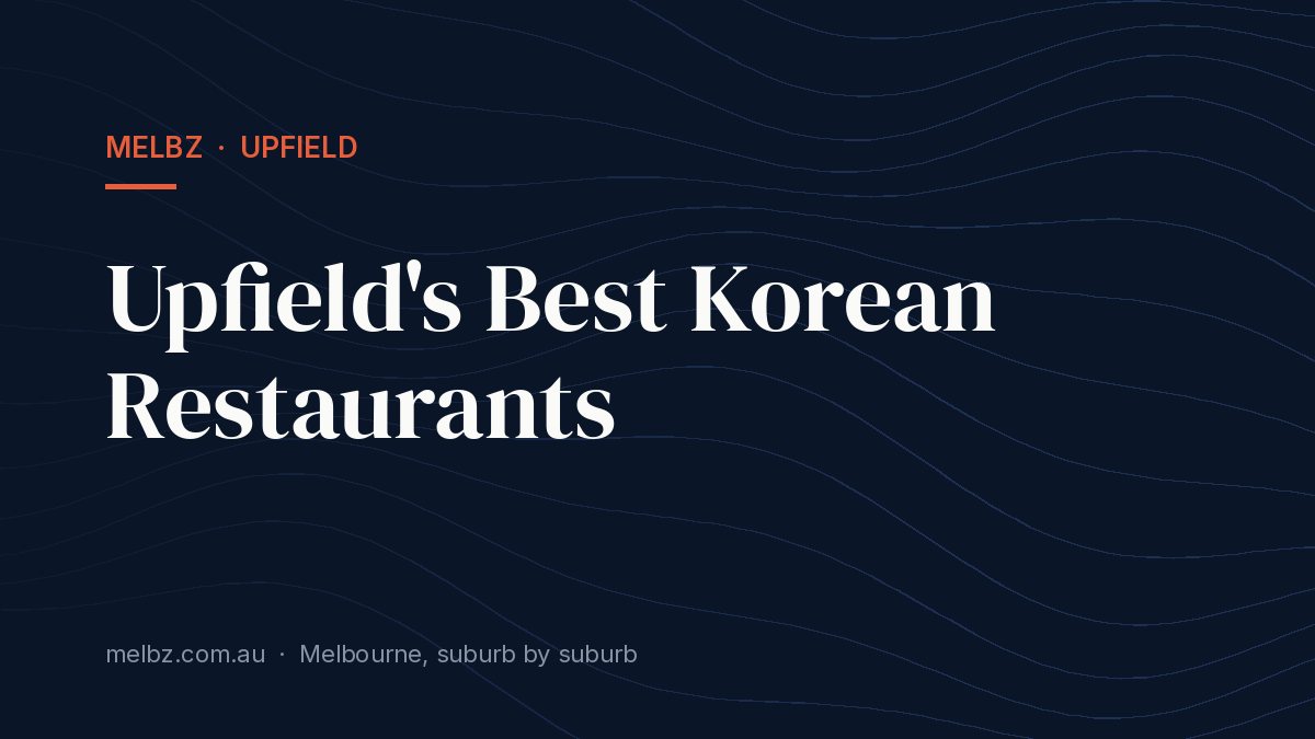 Title card: Upfield's Best Korean Restaurants